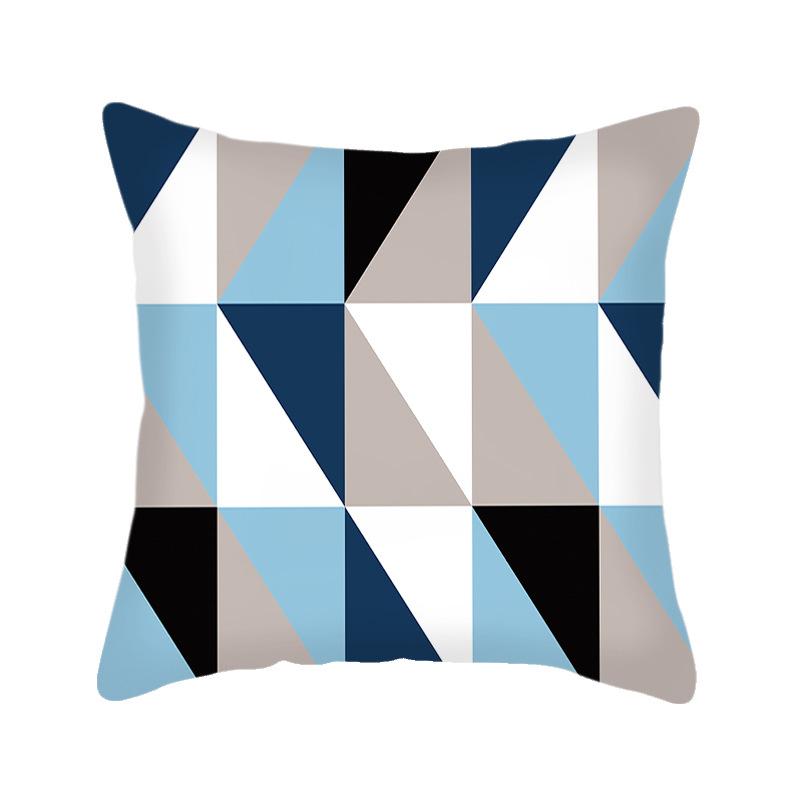 New European Style Simple Pillowcase Creative Geometric Cotton Cushion Cover