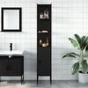 VidaXL Armoire de Salle de Bain, Colonne de Toilette, Placard de Rangement, Meuble de Bain Maison Intérieur, Moderne, Noir 842471