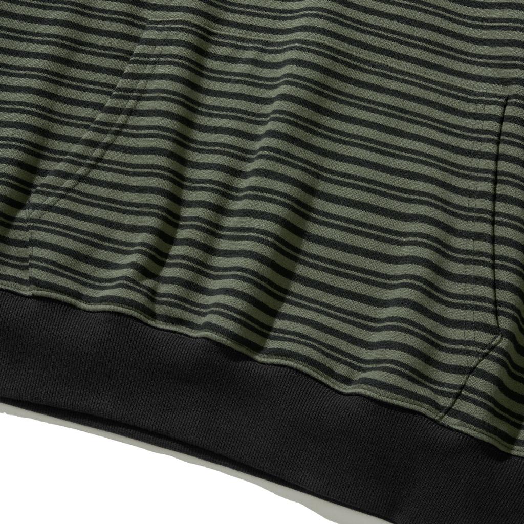 Small Authentic Striped Hoodie - Khaki