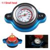Blue Radiator Cap With Small End Water Temperature Gauge - Efficient Monitoring Easy Installation High-Q Durable