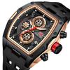 Mini Focus Watch, Track Sports Wine Barrel Men'S Watch Curved Mirror Hollow Men'S Watch 04 73