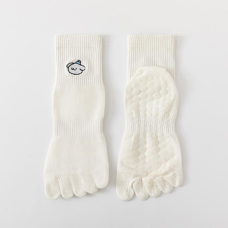 Five-finger Yoga Socks Breathable Cotton Five Toes Pilates Socks Silicone Non-slip Professional Indoor Workout Gym Sports Socks