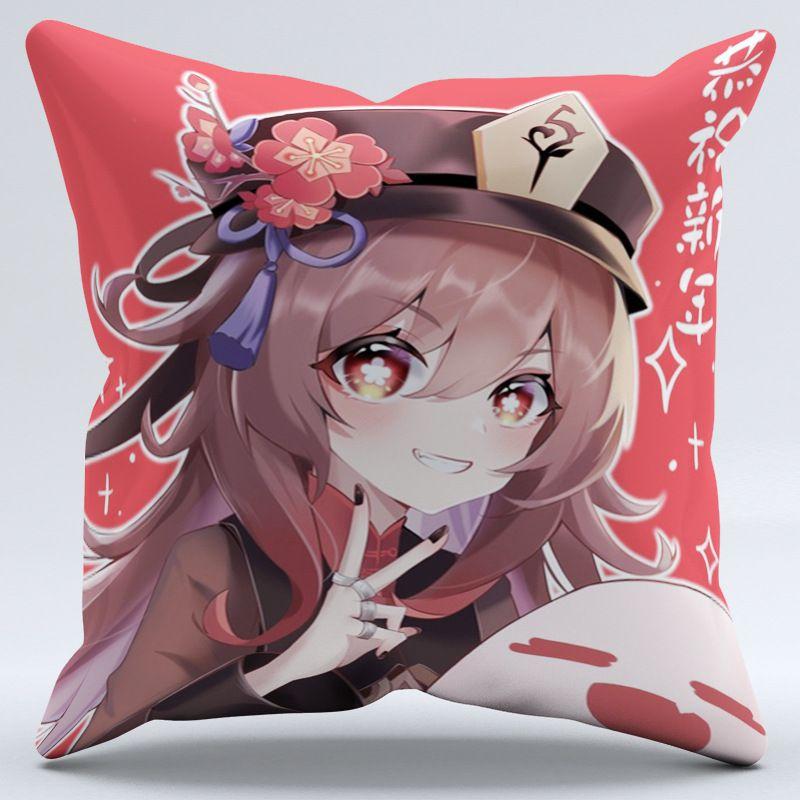 Genshin Impact Hu Tao Pillow Case Home Decorative Magical Anime Cushion Game