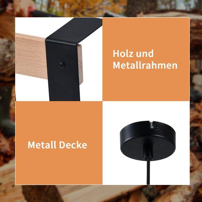 Lampe à suspension - NETTLIFE - 1 ampoule - métal noir - douille E27 - Scandinave/Moderne