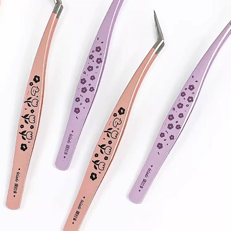 Handmade Scrapbooking Tweezers with Bent Tip 13cm Stainless Steel Tweezers For Sticker Placement Journaling Decoration