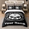 Set Biancheria da Letto Personalizzato Modello Harley-Davidson, Stampa Nome Testo 1 Copripiumino più 2 Federe Tessili per la Casa