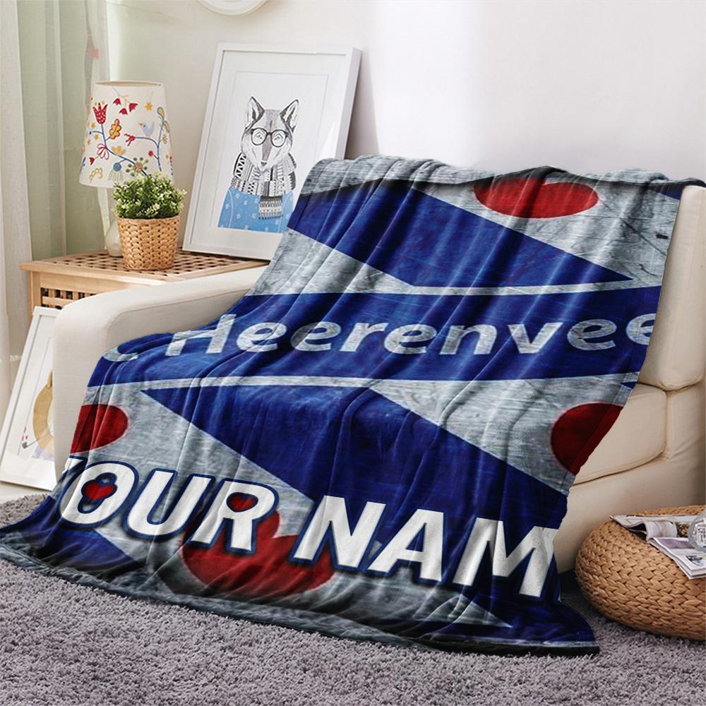 1PC Custom Name SC Heerenveen Patterned Flannel Blanket Suitable For All Seasons for Home Decor Warmth and Comfort Gifts Holiday Present