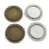 5pcs 25mm Inner Size Double Sides Pendant Cabochons Blank Base Setting Tray Bezel DIY Jewelry Making Accessories Findings