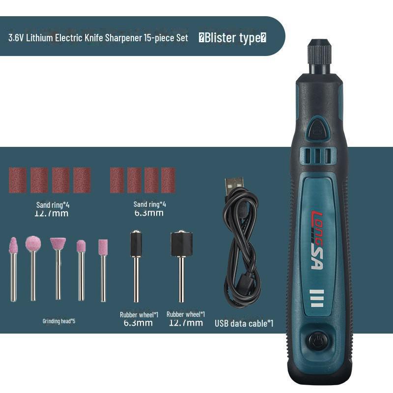 USB Rechargeable Electric Grinder Set for Jade Carving with Mini Electric Screwdriver