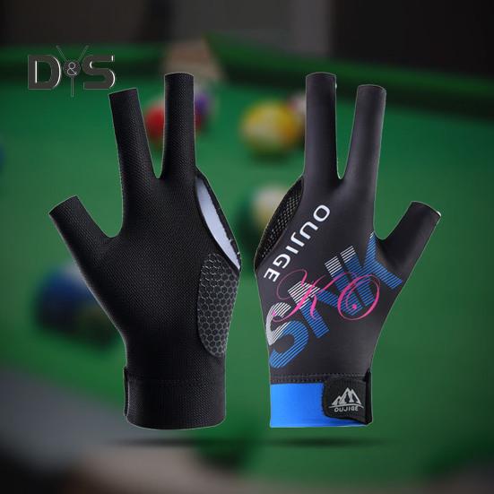 Billiard Pool Gloves 3 Finger Design Left Hand Snooker Cue Sport Glove Breathable Elastic Billiard Gloves for Men Women