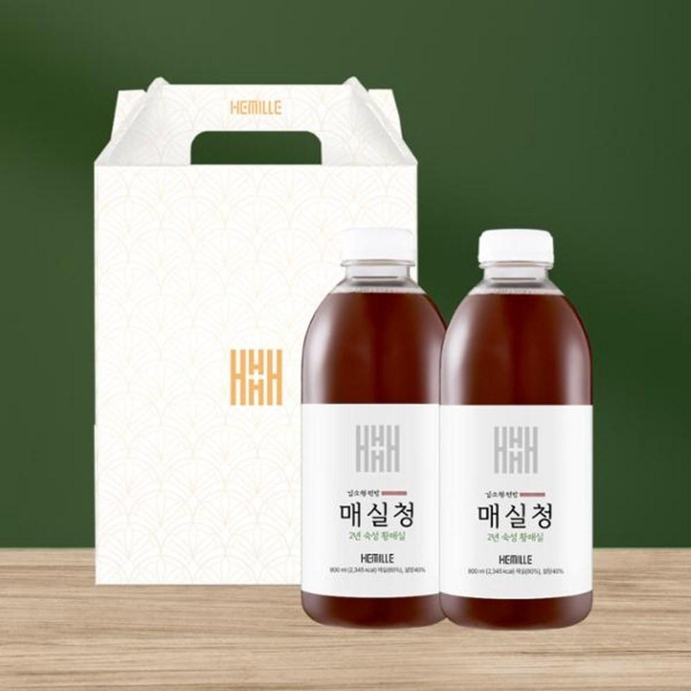 Hemile Kim So-hyung 2-Year Aged Organic Yellow Plum Plum Syrup 900ml Gift Set of 2 Bottles (2 pcs)