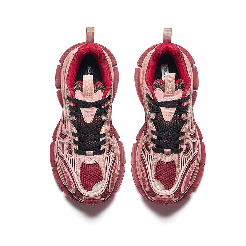 Anta Champion G01 Comfortable Versatile Non-Slip Wear-Resistant Low-Top Casual Shoes Women sneaker Gold Red 122518807A-2