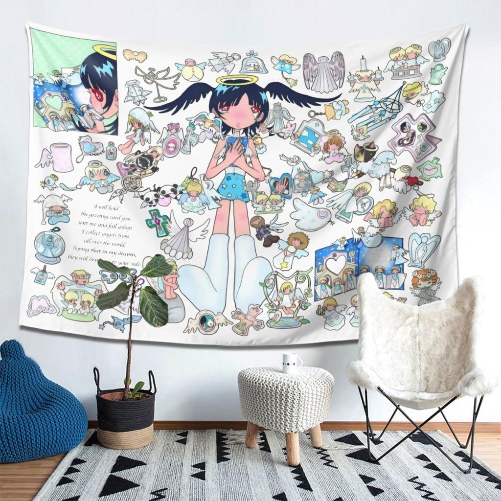 1pc y2k Tapestry Vibrant AnimeInspired Wall for Living Room Bedroom or Office Decor Bedroom Decoration