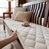 Samt Massivholz Sofa Abdeckung Vier Jahreszeiten Universell Einfarbig Rutschfest Sofa Kissen Sofa Handtuch Zuhause Für Wohnzimmer Dekoration