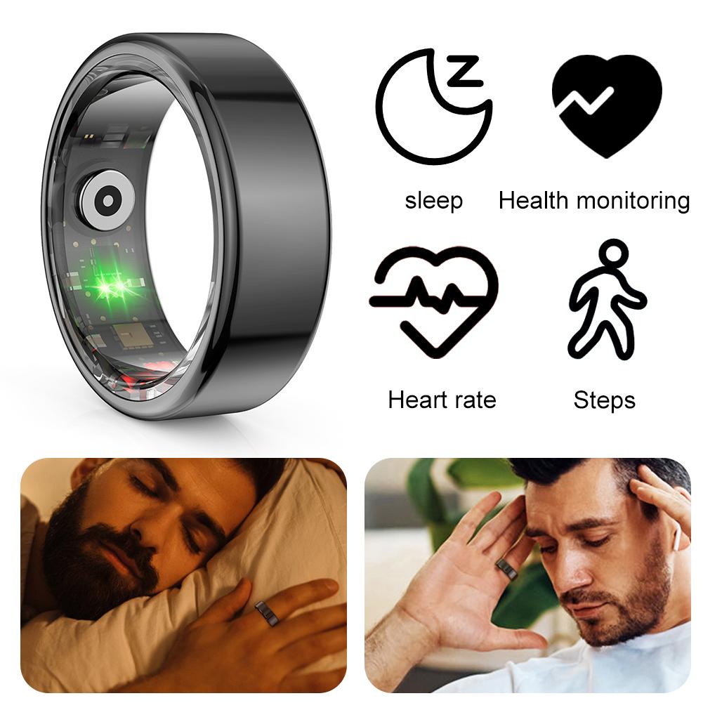 New Smart Ring Fitness Tracker Ring IP68 & 5ATM Waterproof Blood Oxygen Tracker Multi-sport Modes Wearable for Android for IOS