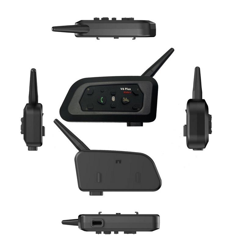 Casque Bluetooth V6 Plus: Interphone 1 à 5, Portée 1500m