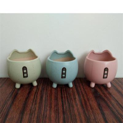 Potted Plant Flowerpot Ceramics Rounded Cartoon Delicate Mini More Meat Plants Fine Smooth Household Container Decoration