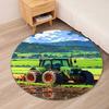 Truck Printed Round Rug Carpet Chair Rug Area Rug Entryway Doormats,for Office Chair Living Room Bedroom Kitchen Room.
