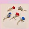 Flower Trendy Rose Jewelry Pin Accessory With Alloy Material For Attire Formal