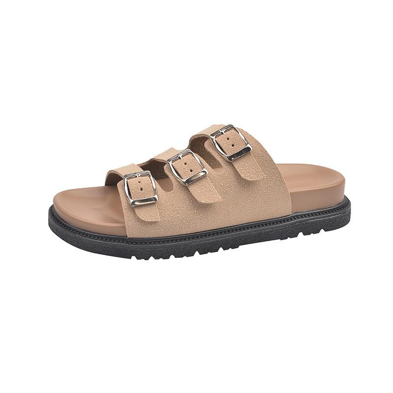 

Тапочки женская одежда летняя нескользящая интернет знаменитость мягкая подошва беременные женщины домашняя пляжная обувь трендовые сандалии 42 хаки