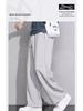 Men's 2024 Summer Gray Wide-Leg Sports Sweatpants - Thin, Loose, Casual Trousers for Teens
