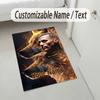 Personalized Crystal Velvet Carpet,Kontra K Custom Printed Name, Plush Area Rug For Home Indoor Decor