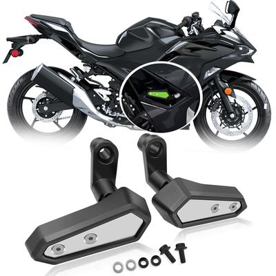 Motorcycle Frame Sliders Crash Protectors Engine Fall Protection Pads for Ninja 500, Z500 SE (2023-2025, 2024) (Silver) [Parallel Import]