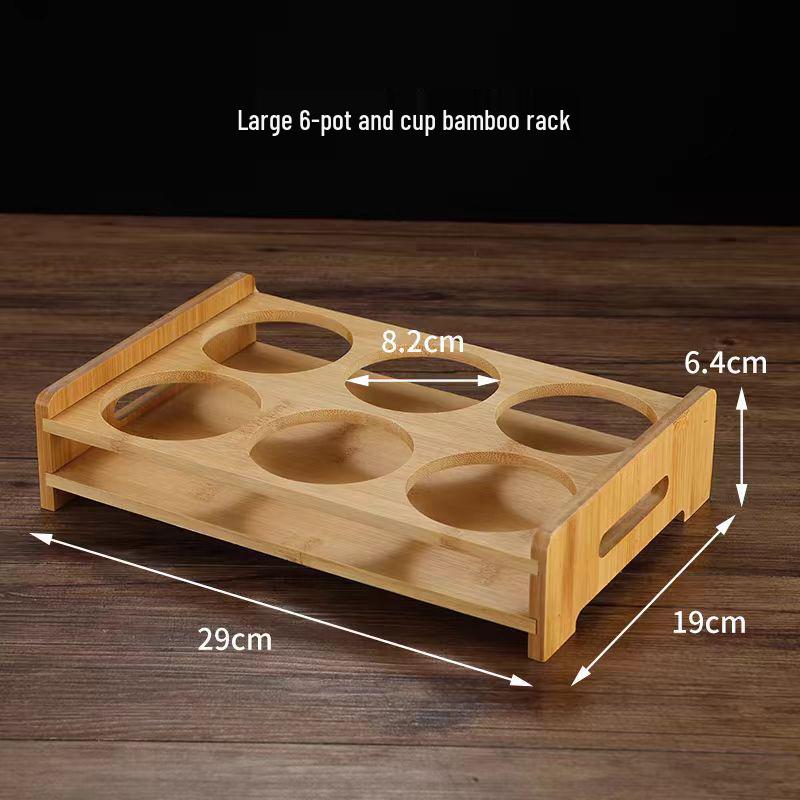 Bamboo Shot Glass Holder & Decanter Rack Set