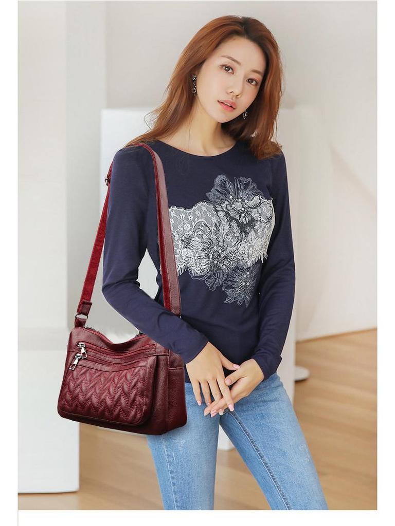 2025 Damen Retro Weiches Leder Große Kapazität Umhängetasche