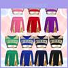 Popular Movie Cheerleading Dance Costume Set For Girls Polyester Skirt Outfit For Stage Performances
