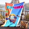 Warm Flannel Blanket Fall Guys Pattern, Lightweight Comfortable Throw Blanket for Bed Sofa Use