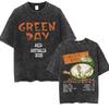 New Arrival Mens Clothes Tee Shirt Homme Graphic TShirts Men Tshirt for Men Ropa Hombre Washed Vintage Punk Band Green Day