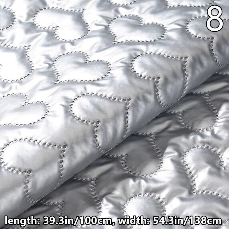 Thick Padded Quilted Faux Leather Heart Embossing Artificial PU Leather Fabric For Sewing Furniture Sofa Car Bag DIY Upholstery