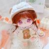 Bear Hat Cotton Doll Clothes Set Dress Up Plush Dolls Clothes Cotton Doll Suit  Doll Accessories