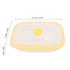 600 ml Rektangulär Bärbar Livsmedelsgodkänd Silikon Vikbar Matlåda Matbehållare (Gul)
