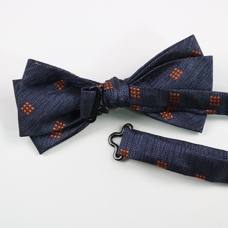 Pattern Bow Tie Men'S Banquet Business Wedding Groom Best Man Gentleman'S Dress Studio Burgundy Navy Bow