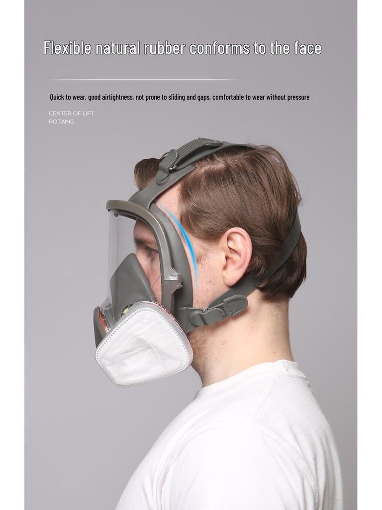 6800 Stijl Beschermend Gasmasker voor Spuitverf, Pesticiden, Chemicaliën, Decoratie en Formaldehyde