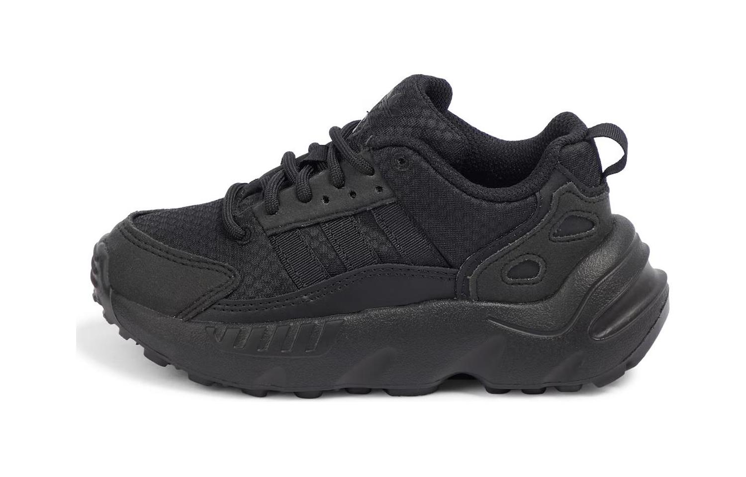 Adidas Originals ZX 22 Abrasion Resistant Lightweight Cushioning Breathable Low top Kids Running Shoes Black GZ1557 28
