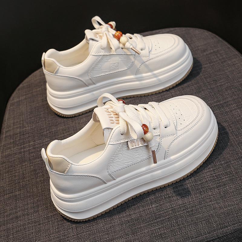 

Popular leather little white shoes children s shoes versatile platform student board shoes 2025 autumn new casual sports shoes 40