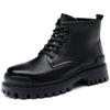 Six-hole Martin Boots Men's Velvet Warm New Autumn and Winter British Men's Locomotive Leather Tooling Boots Tide