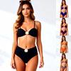 Swimsuit Feminine Solid Color Suspender Tube Top Bikini Beach Vacation Women