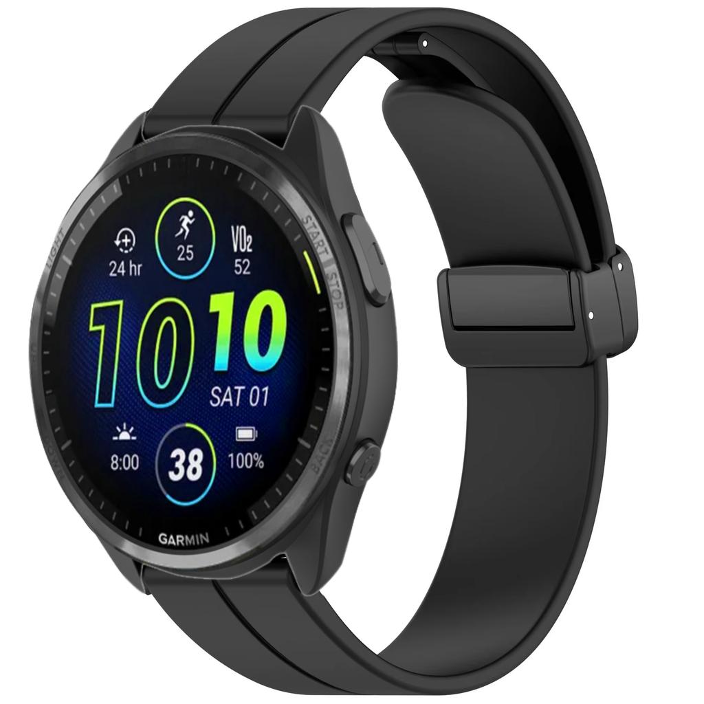20mm 22mm Silicone Strap for Garmin Forerunner 965 265 165 55 970 570 Magnetic Wristband for Garmin Vivoactive 5/6/Venu 3 Correa