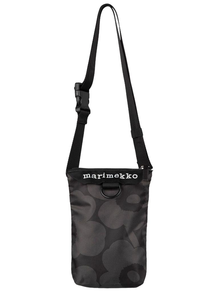 Marimekko Neat Phone Pocket Unikko Shoulder Bag, Women's, 52152259694124, Dark Gray x Gray