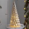 Glowing Glass Christmas Tree Ornaments Home Luminous Desktop Decoration Led Night Light Party Xmas Decorations Festival Kid Gift