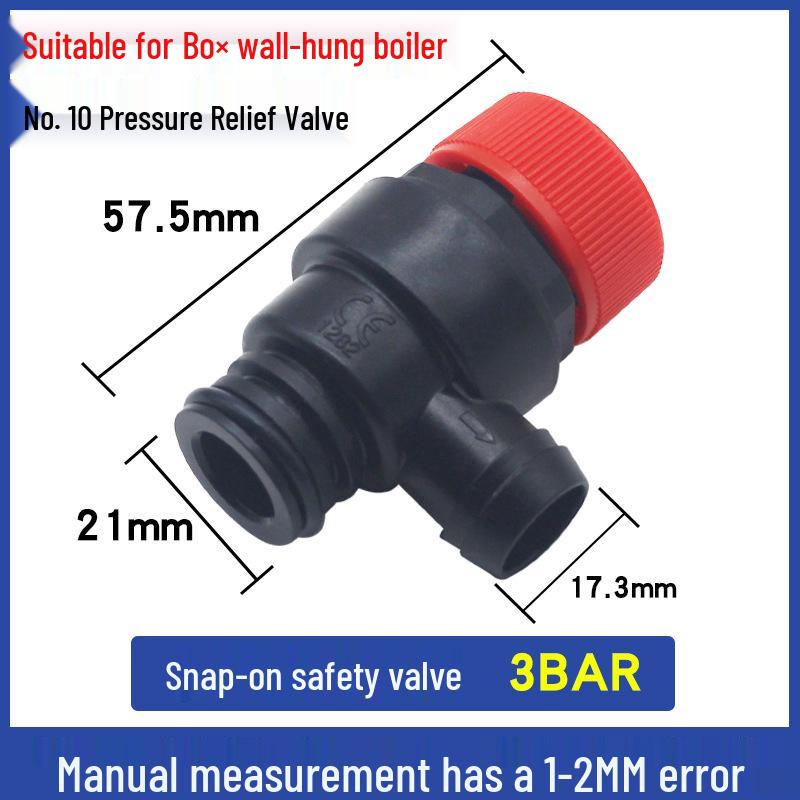 Gas Wall-Mounted Boiler Pressure Relief and Safety Valve Kit