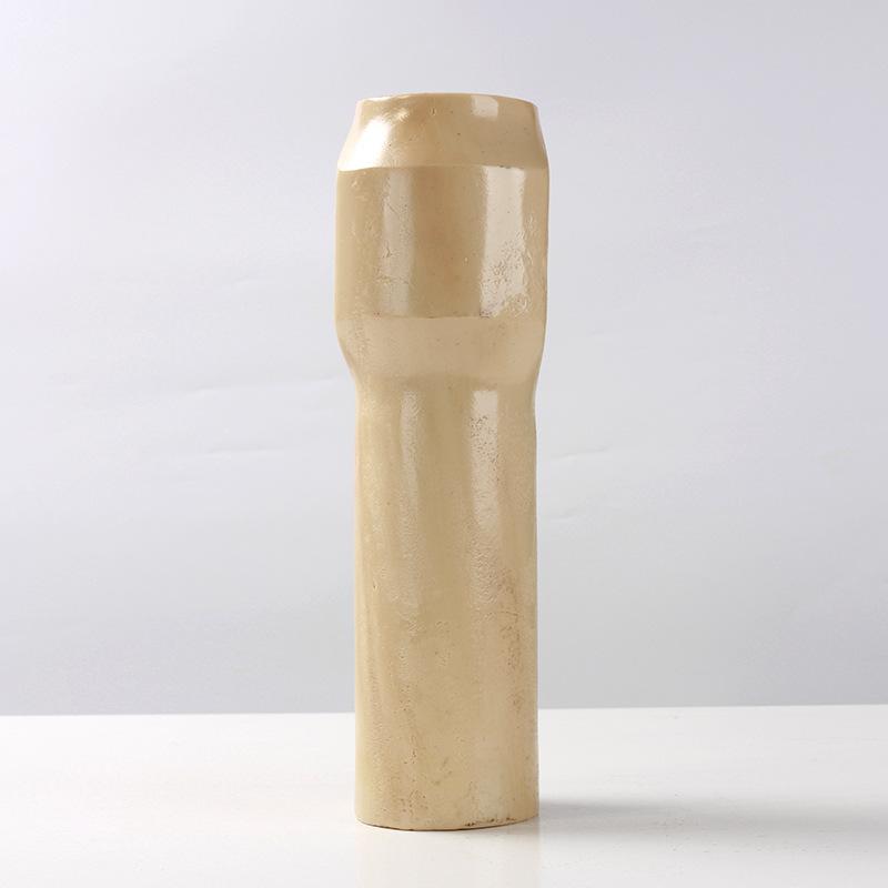 Květinová váza ve stylu wabi-sabi, imitace travertinu, špičková jeskynní váza, modelový pokoj hotelového obývacího pokoje, stolní ozdoby pro prodejní kancelář