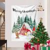 Cross-border Christmas Snowman Background Cloth Christmas Tree Wall Hanging Cloth Amazon Tapestry