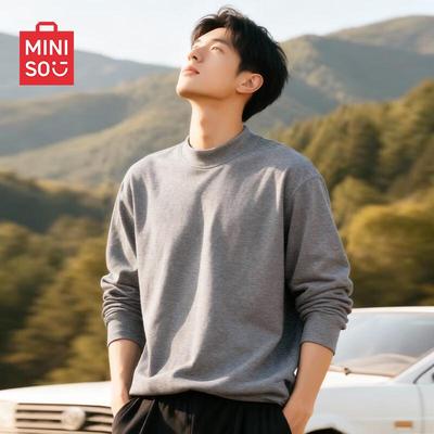 Men's Plush Semi-High Neck Thermal T-Shirt