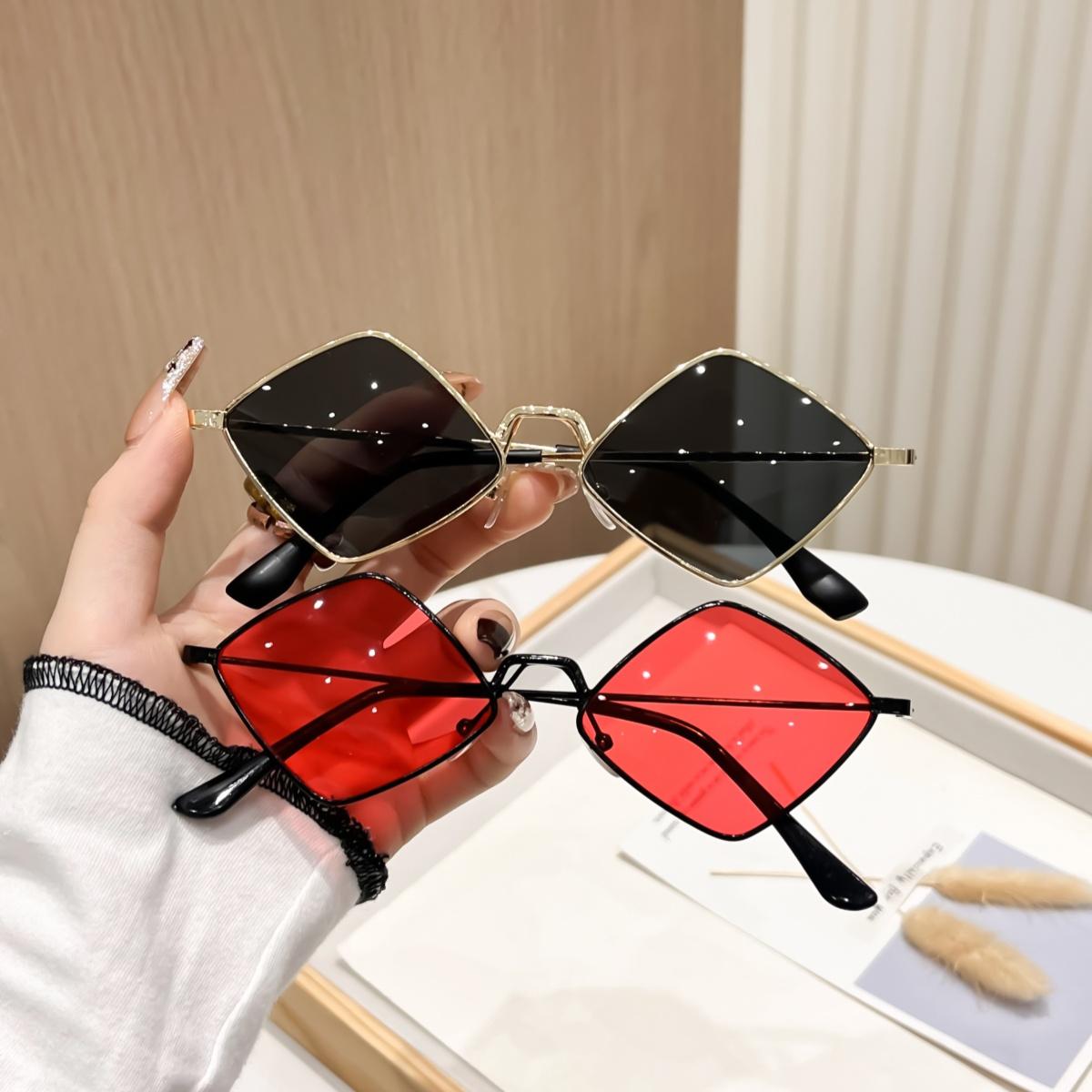 

2pcs European and American retro fashion Y2K sunglasses for summer sun shading, sun protection, UV protection, lightweight sungl