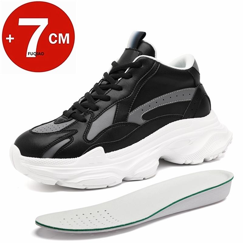 

Hidden Height Increasing Sneakers for Men Women 7CM Elevator Shoes with Thick Soft Sole Comfortable Walking Running Casual Sport 36 чёрный